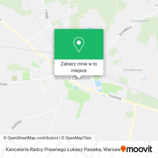 Mapa Kancelaria Radcy Prawnego Łukasz Pasieka