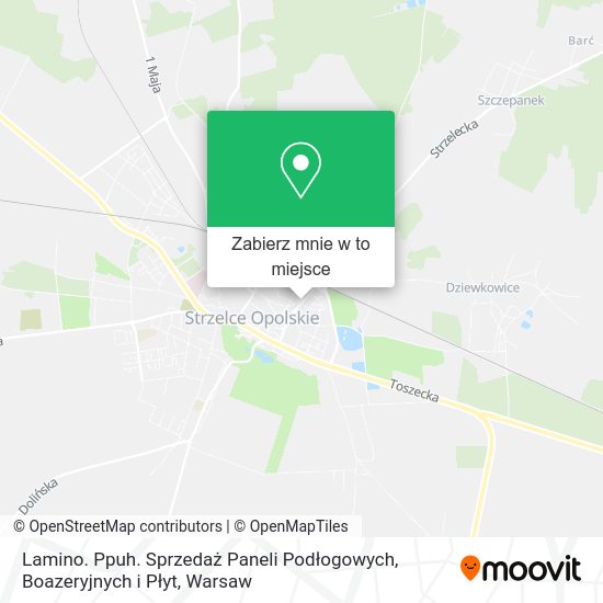 Mapa Lamino. Ppuh. Sprzedaż Paneli Podłogowych, Boazeryjnych i Płyt