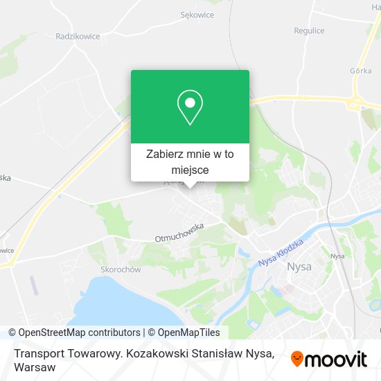 Mapa Transport Towarowy. Kozakowski Stanisław Nysa