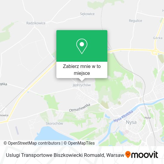 Mapa Uslugi Transportowe Biszkowiecki Romuald