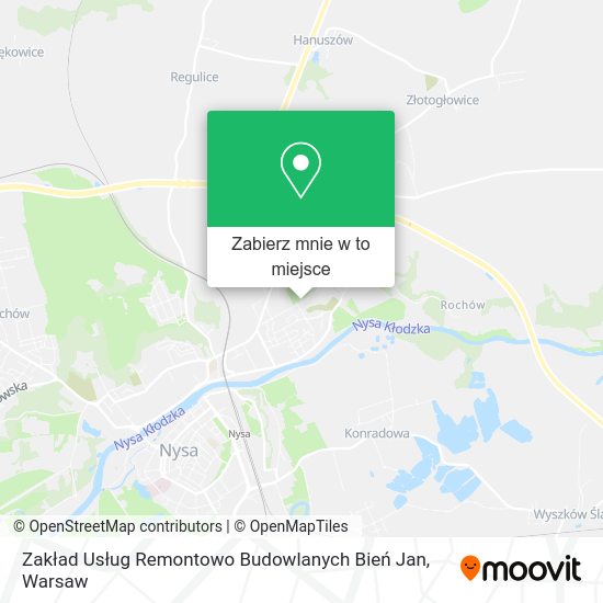 Mapa Zakład Usług Remontowo Budowlanych Bień Jan