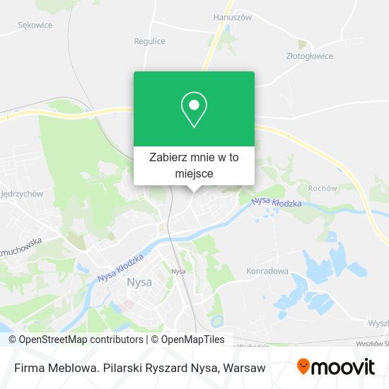 Mapa Firma Meblowa. Pilarski Ryszard Nysa