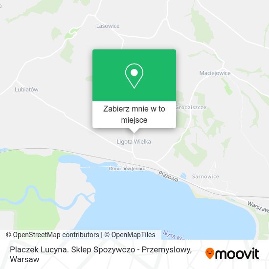 Mapa Placzek Lucyna. Sklep Spozywczo - Przemyslowy