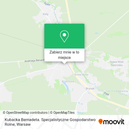 Mapa Kubacka Bernadeta. Specjalistyczne Gospodarstwo Rolne