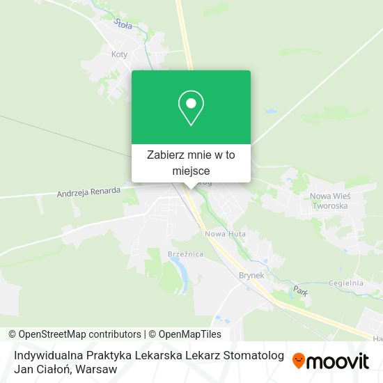 Mapa Indywidualna Praktyka Lekarska Lekarz Stomatolog Jan Ciałoń