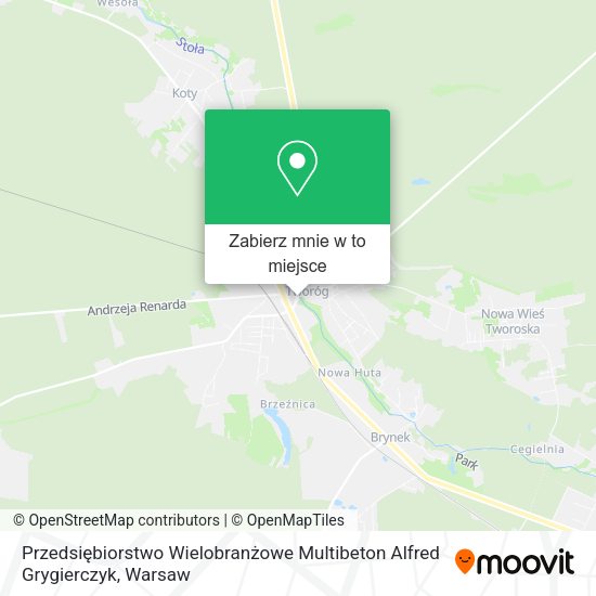 Mapa Przedsiębiorstwo Wielobranżowe Multibeton Alfred Grygierczyk