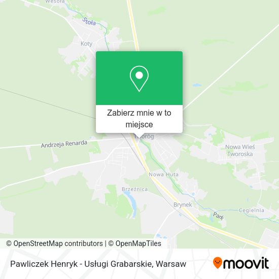 Mapa Pawliczek Henryk - Usługi Grabarskie