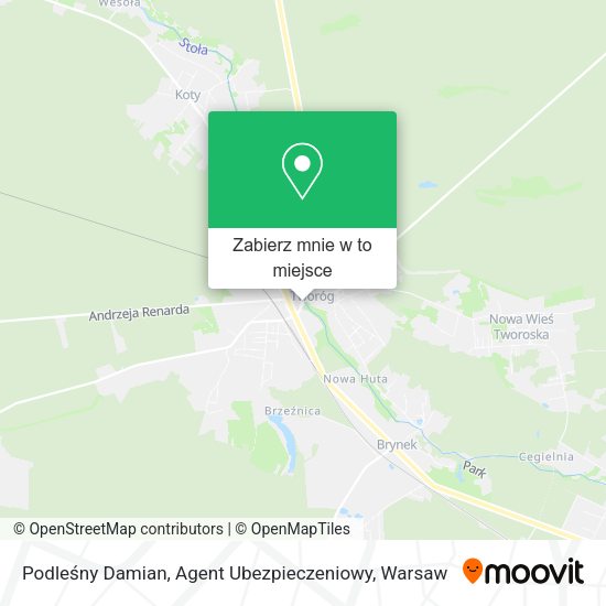 Mapa Podleśny Damian, Agent Ubezpieczeniowy