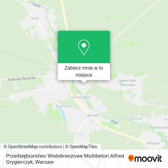 Mapa Przedsiębiorstwo Wielobranżowe Multibeton Alfred Grygierczyk