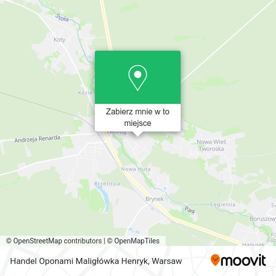 Mapa Handel Oponami Maligłówka Henryk