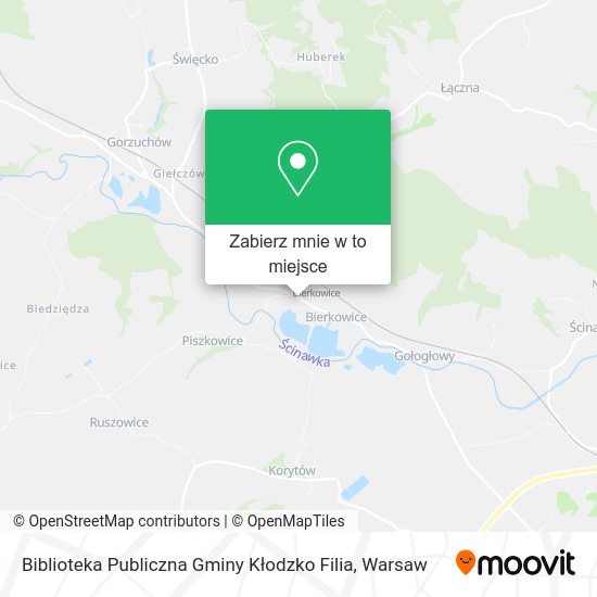 Mapa Biblioteka Publiczna Gminy Kłodzko Filia