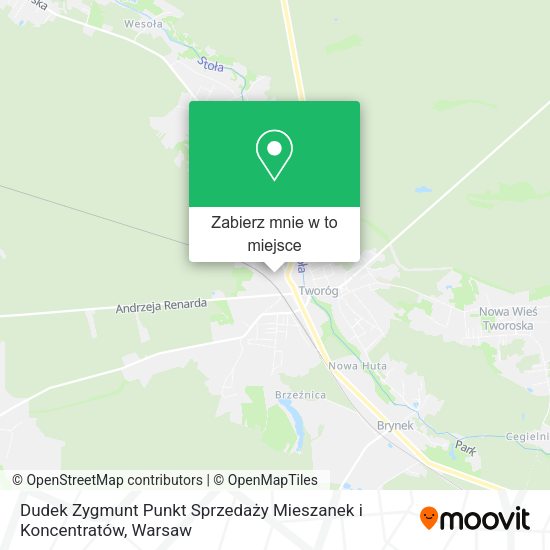 Mapa Dudek Zygmunt Punkt Sprzedaży Mieszanek i Koncentratów