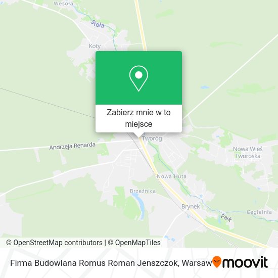 Mapa Firma Budowlana Romus Roman Jenszczok