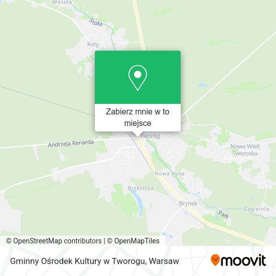 Mapa Gminny Ośrodek Kultury w Tworogu