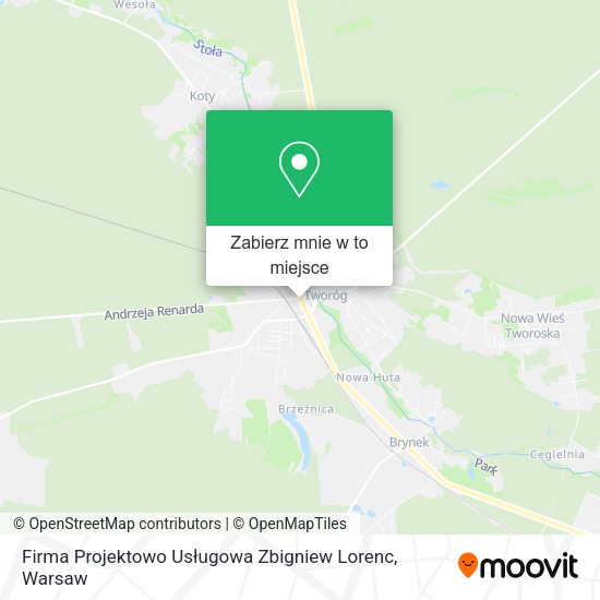 Mapa Firma Projektowo Usługowa Zbigniew Lorenc