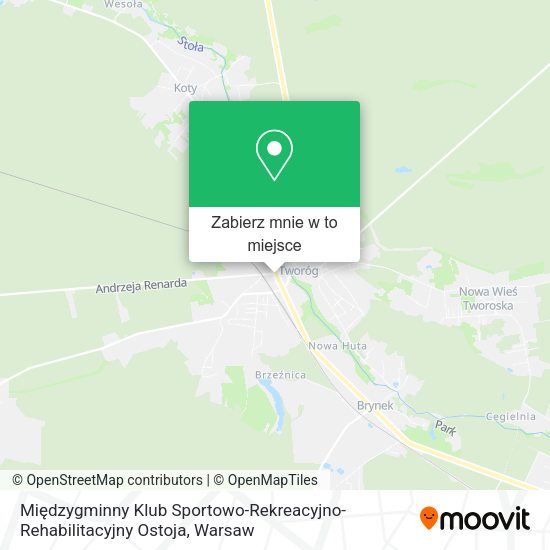 Mapa Międzygminny Klub Sportowo-Rekreacyjno-Rehabilitacyjny Ostoja