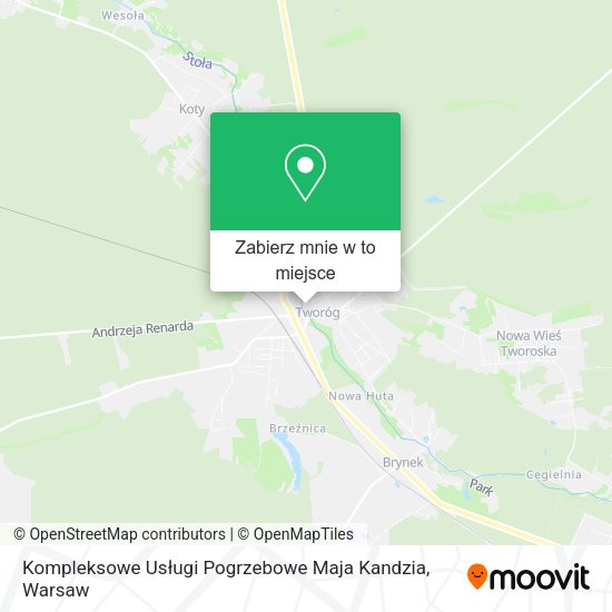 Mapa Kompleksowe Usługi Pogrzebowe Maja Kandzia