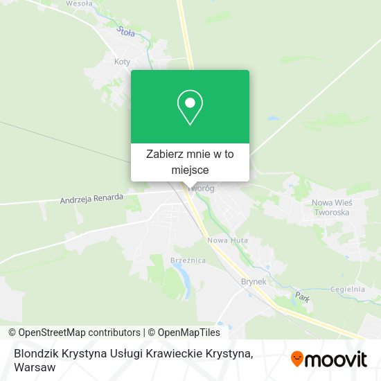 Mapa Blondzik Krystyna Usługi Krawieckie Krystyna