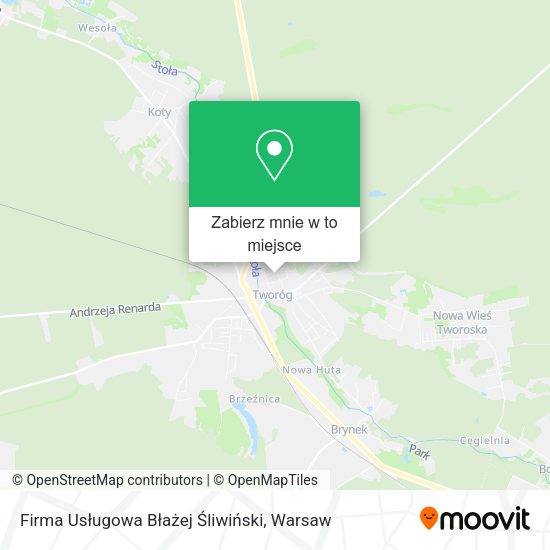 Mapa Firma Usługowa Błażej Śliwiński