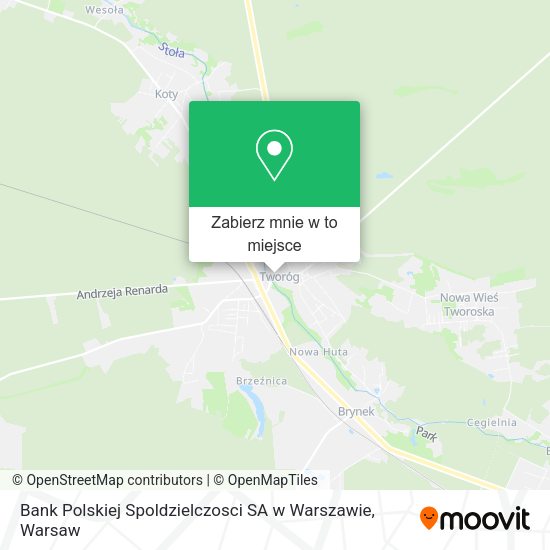 Mapa Bank Polskiej Spoldzielczosci SA w Warszawie