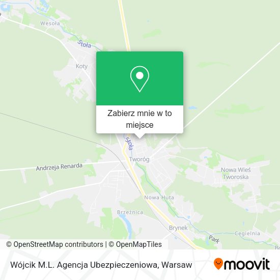 Mapa Wójcik M.L. Agencja Ubezpieczeniowa