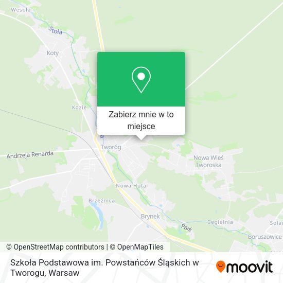 Mapa Szkoła Podstawowa im. Powstańców Śląskich w Tworogu