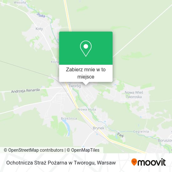 Mapa Ochotnicza Straż Pożarna w Tworogu