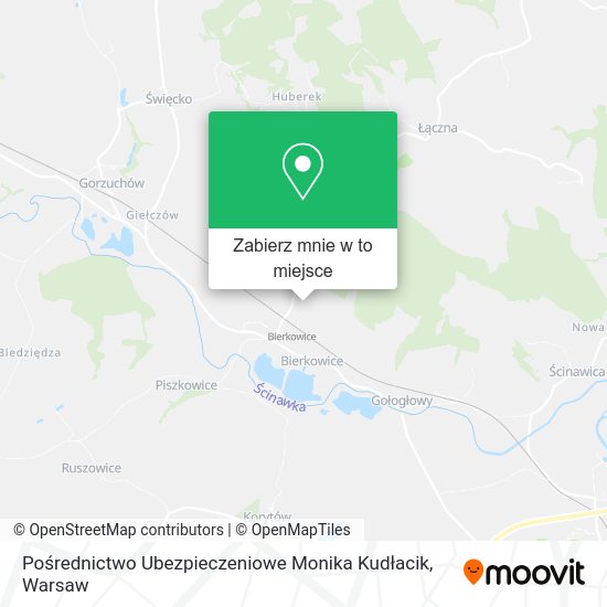 Mapa Pośrednictwo Ubezpieczeniowe Monika Kudłacik