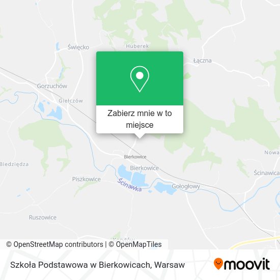 Mapa Szkoła Podstawowa w Bierkowicach