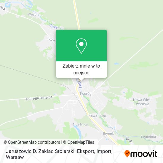 Mapa Jaruszowic D. Zakład Stolarski. Eksport, Import