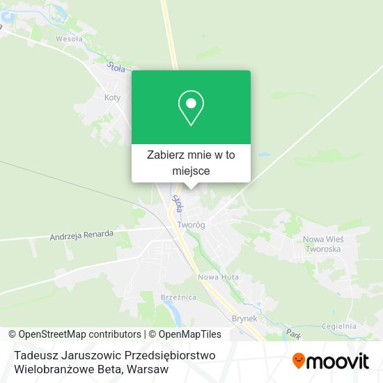 Mapa Tadeusz Jaruszowic Przedsiębiorstwo Wielobranżowe Beta