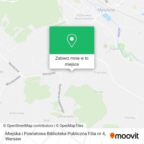 Mapa Miejska i Powiatowa Biblioteka Publiczna Filia nr 4