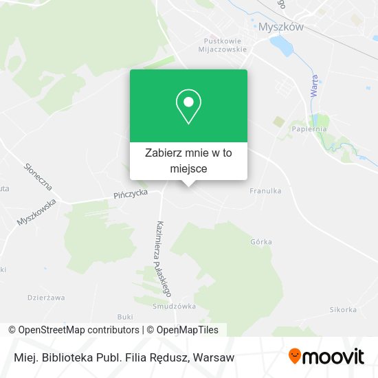 Mapa Miej. Biblioteka Publ. Filia Rędusz