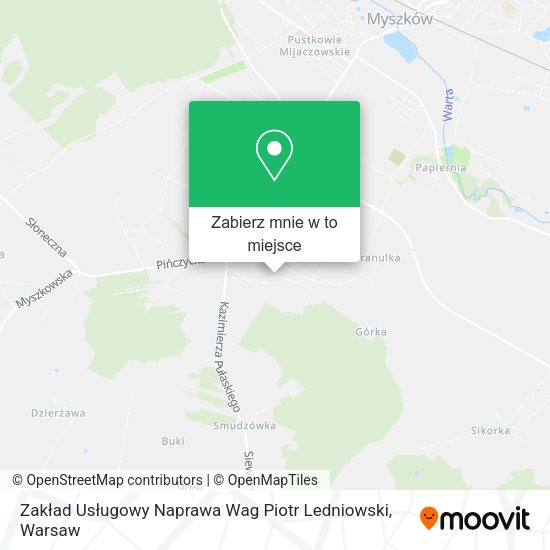 Mapa Zakład Usługowy Naprawa Wag Piotr Ledniowski