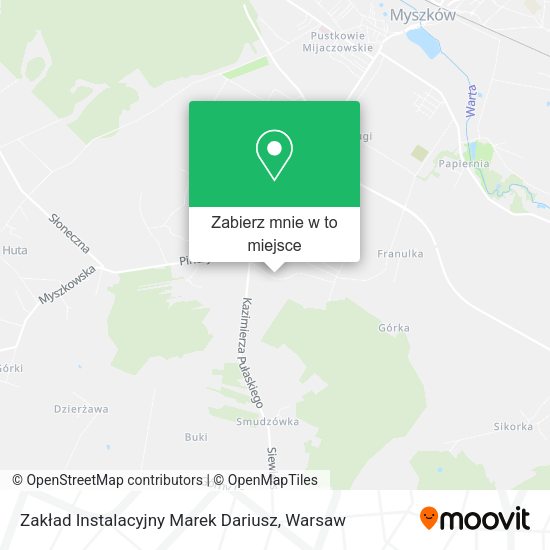 Mapa Zakład Instalacyjny Marek Dariusz