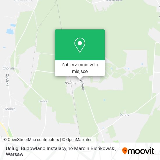 Mapa Usługi Budowlano Instalacyjne Marcin Bieńkowski