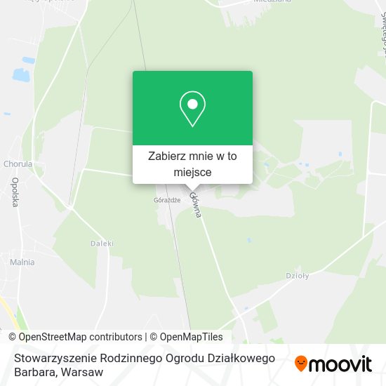 Mapa Stowarzyszenie Rodzinnego Ogrodu Działkowego Barbara