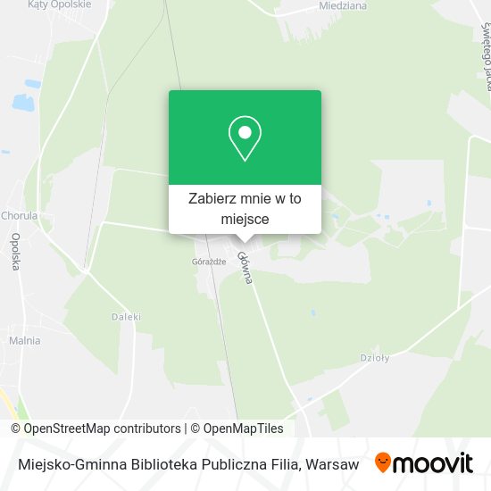 Mapa Miejsko-Gminna Biblioteka Publiczna Filia