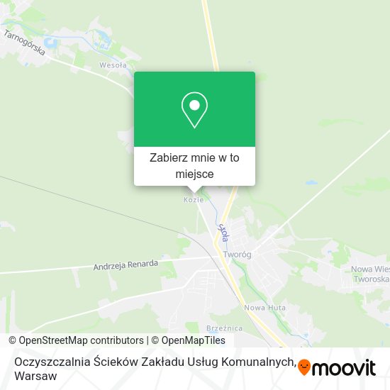 Mapa Oczyszczalnia Ścieków Zakładu Usług Komunalnych