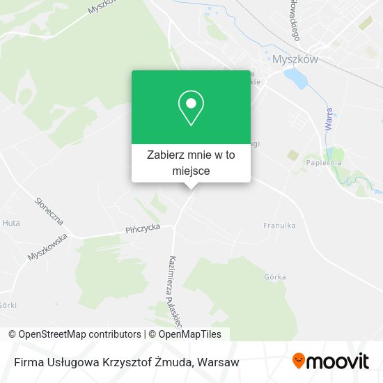 Mapa Firma Usługowa Krzysztof Żmuda