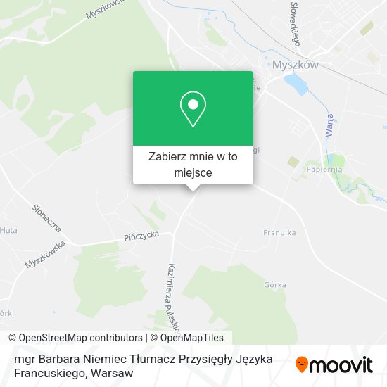 Mapa mgr Barbara Niemiec Tłumacz Przysięgły Języka Francuskiego