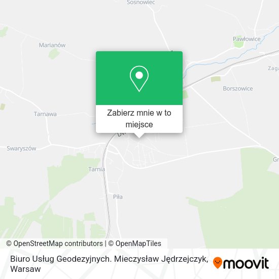 Mapa Biuro Usług Geodezyjnych. Mieczysław Jędrzejczyk