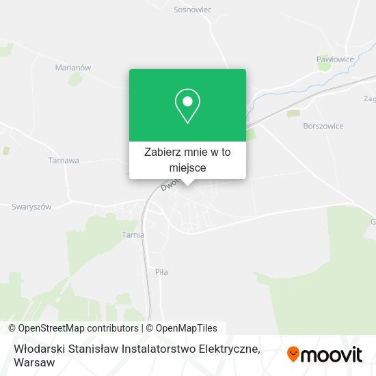 Mapa Włodarski Stanisław Instalatorstwo Elektryczne