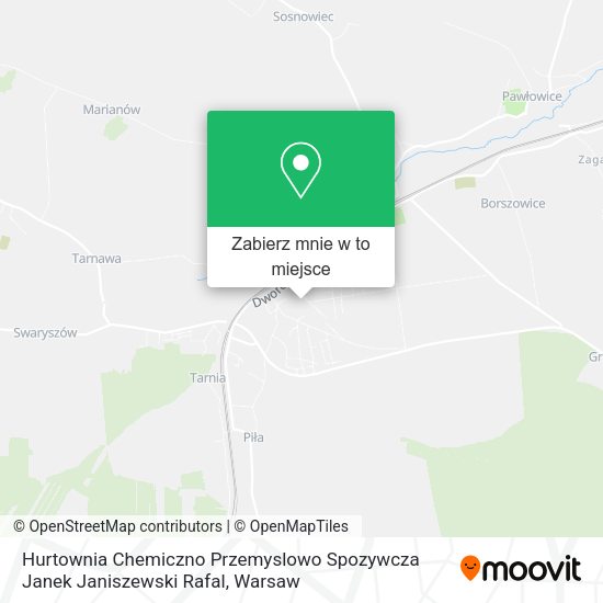 Mapa Hurtownia Chemiczno Przemyslowo Spozywcza Janek Janiszewski Rafal