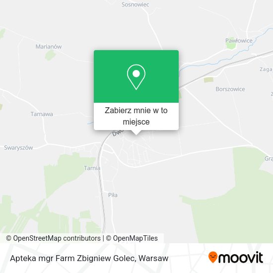 Mapa Apteka mgr Farm Zbigniew Golec