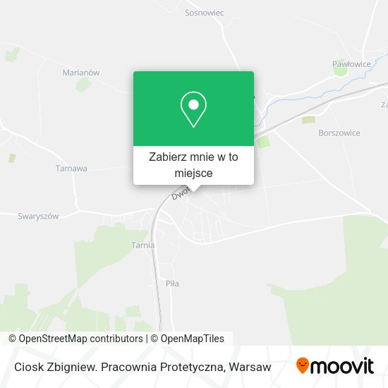 Mapa Ciosk Zbigniew. Pracownia Protetyczna