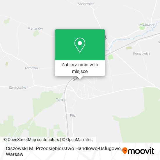 Mapa Ciszewski M. Przedsiębiorstwo Handlowo-Usługowe