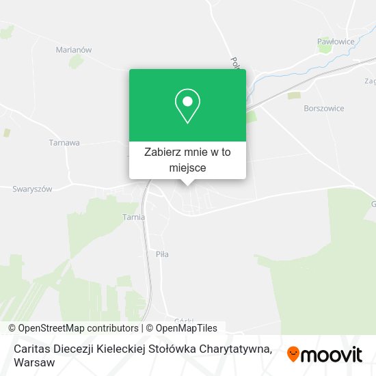 Mapa Caritas Diecezji Kieleckiej Stołówka Charytatywna