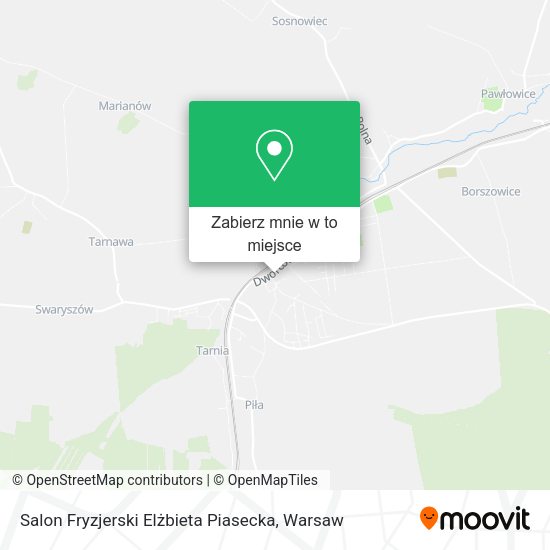 Mapa Salon Fryzjerski Elżbieta Piasecka