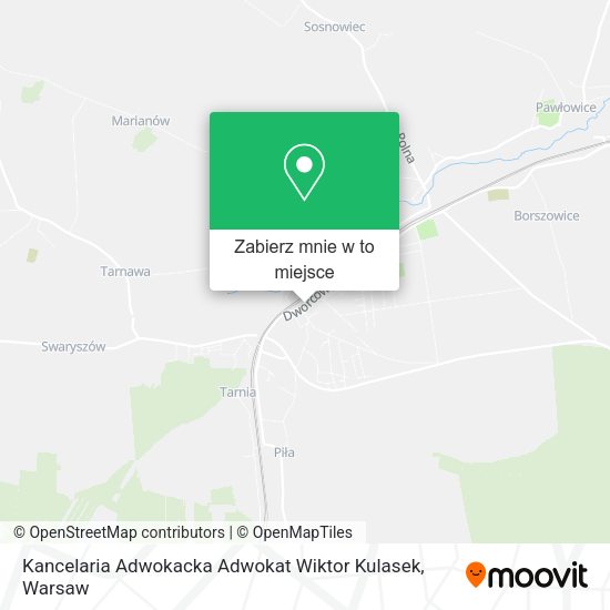 Mapa Kancelaria Adwokacka Adwokat Wiktor Kulasek